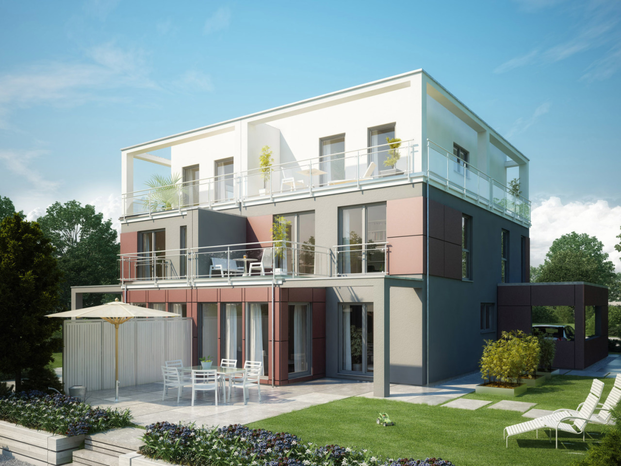 Doppelhaushälfte - Planen Sie Ihr individuelles Haus zur Ausstattung fertig!